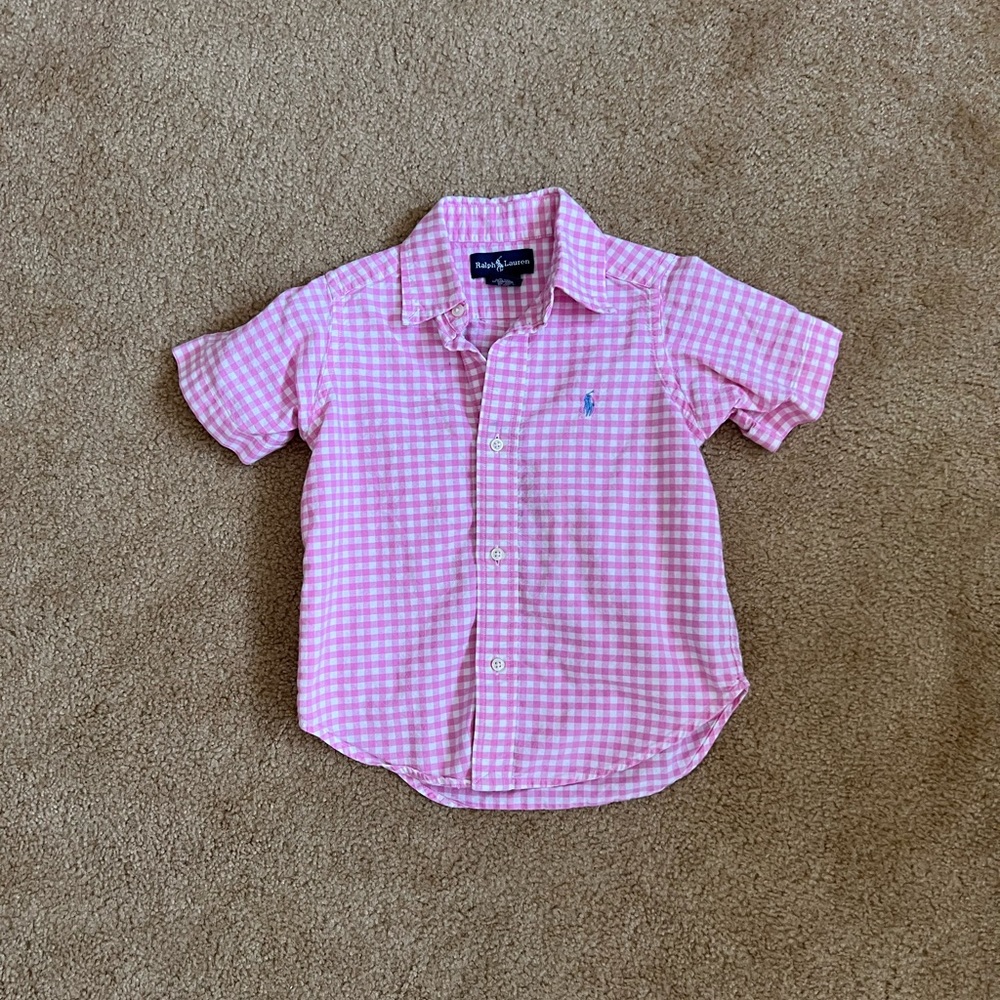 Gingham Poplin Short-Sleeve Shirt